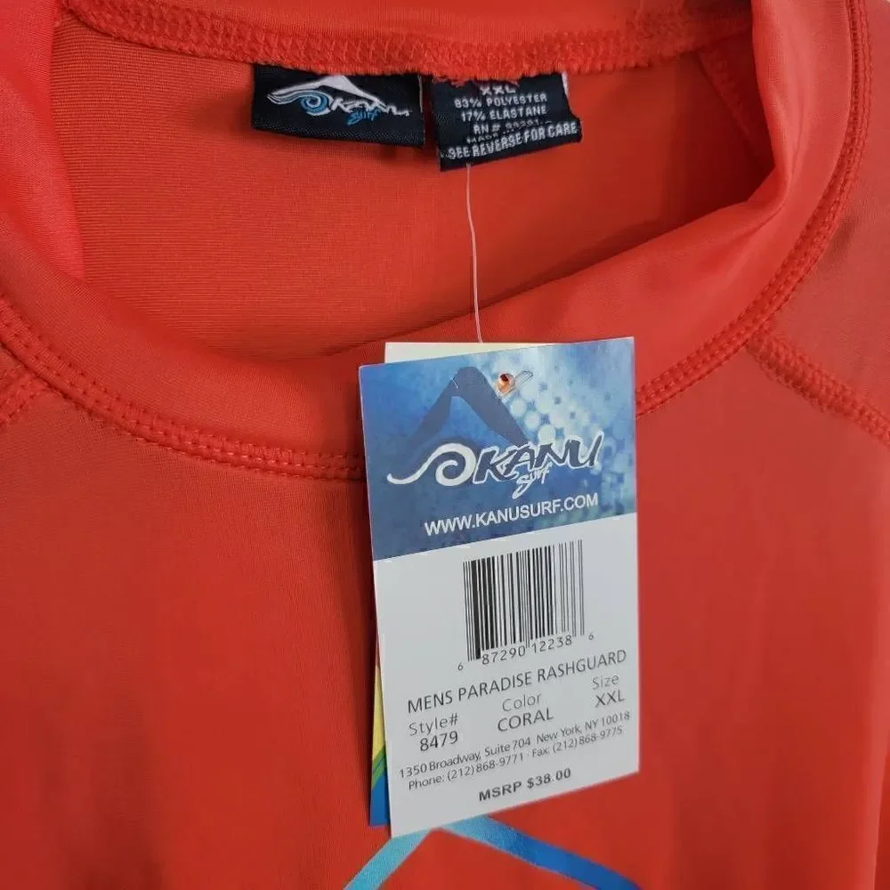 Kanu Surf Men's Paradise UPF 50+ Short Sleeve Sun Protective Rashguard Swim Shir